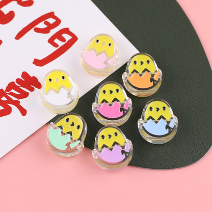 Transparent Enamel Lollipop Series Acrylic Beads 20-30mm Playful Mixed 20pcs 8