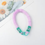 Plush Fabric Stuffed Lanyard Phone Keychain Soft Pastel Colors 2pcs 6