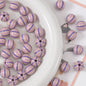 Watermelon Striped Acrylic Beads 10-12mm Round Colorful 20pcs 6