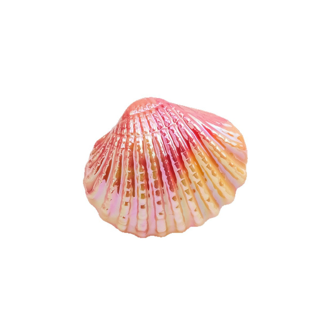 Plating Shell Acrylic Beads 30mm Two Tone Iridescent Scallop 10pcs 5