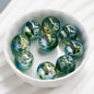 Iridescent Foil Filled Resin Beads 8-16mm Glossy Multicolor 40pcs 18
