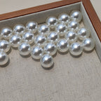 Pearl Round Glass Beads 8-16mm White Imitation 5pcs 4