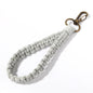 Woven Cotton Rope Wristlet Keychain Pastel Autumn Colors 13