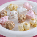 Plating Lovely Furry Puppy Resin Beads 24mm Glossy Pastel Colors 10pcs 6
