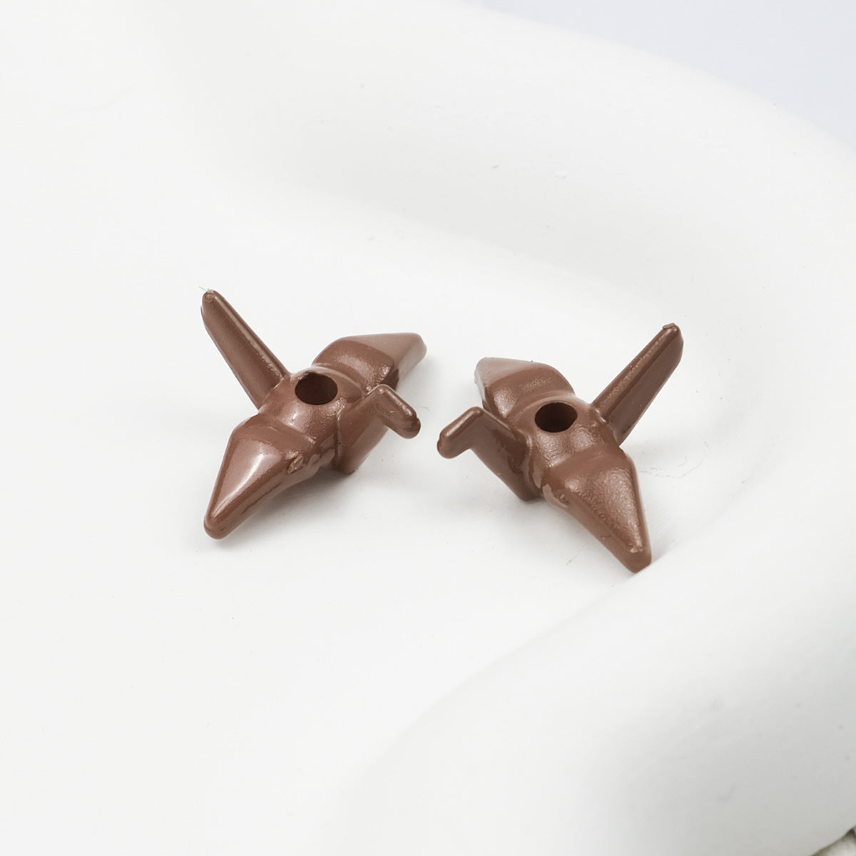 Painted Origami Crane Acrylic Beads 16mm Colorful Glossy 50pcs 18