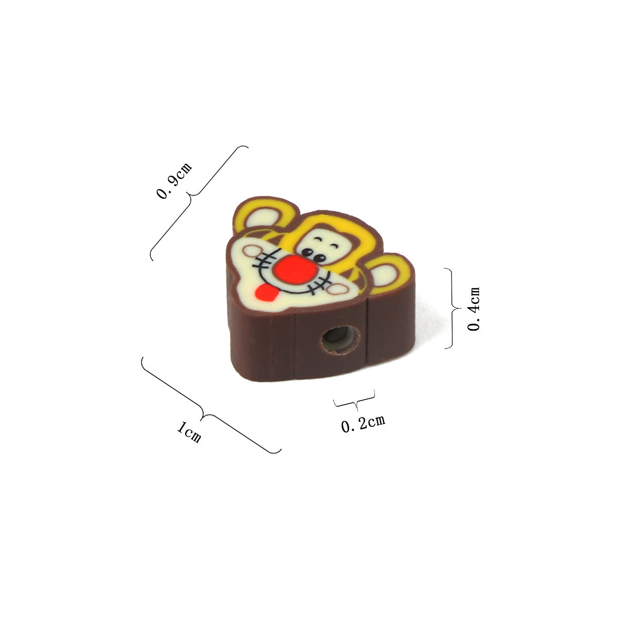 Cartoon Tigger Clay Beads 10mm Polymer Character Shape 200pcs 4
