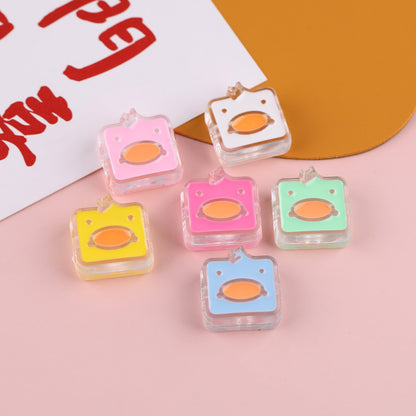 Transparent Enamel Lollipop Series Acrylic Beads 20-30mm Playful Mixed 20pcs 26