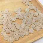 Frosted Round Acrylic Beads 8-10mm Transparent Gold Star 100pcs 4