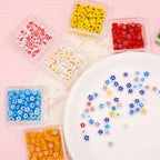 Millefiori Plum Flower Glass Beads 6mm Colorful Mixed 20pcs 3