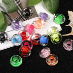 Acrylic Round Spacer Beads 15mm Transparent Plating Dyed Core 100pcs 4