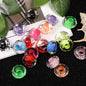 Acrylic Round Spacer Beads 15mm Transparent Plating Dyed Core 100pcs 4