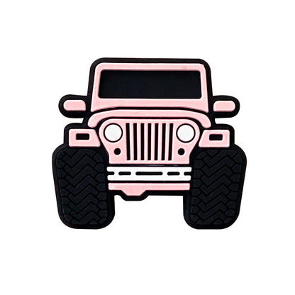 Silicone Focal Beads Large Cars Front View Oversized Tires 20pcs 3