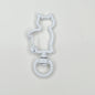 Zinc Alloy Kitten Shaped Colorful Buckle Keychain Clasps 20pcs 37mm 9