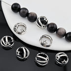 Shooting Star Metal Bead Frames 12mm Hollow Zinc Alloy 20pcs 5