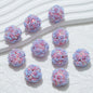Embellished Flower Cluster Clay Beads 20mm Gradient Rose 10pcs 8