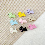 Baking Painted Bow Puppy and Dotted Kitten Metal Beads 15mm 20pcs 15