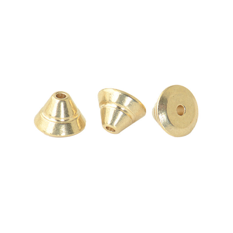 Brass Tower Metal Beads 7mm Double Layer Stepped Finish 100pcs 5