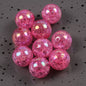 Plating Round Acrylic Beads 16mm AB Colored Crackle 100pcs 5