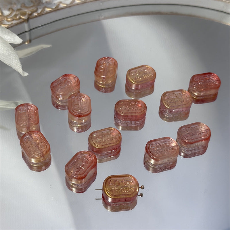Czech Glass Beads Oval 13x18mm Soft Pastel Iridescent 100pcs 10