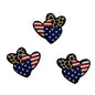 Silicone Focal Beads Independent Day US Flag Cowboy Boots Hearts 20pcs 4