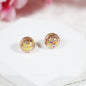Lampwork Glass Beads Round 10/12mm Floral Silver Foil Filled 10pcs 11