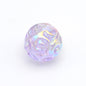 Plating Round Acrylic Beads 16mm UV Embroidered Iridescent 20pcs 10
