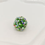 Wavy Rhinestone Beads 18mm Bubblegum Acrylic Multicolor 4pcs 5
