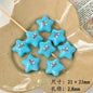 Cartoon Star and Penguin Series Acrylic Beads Printed 10pcs 9