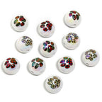 UV Plating Round Acrylic Beads 16mm Leopard Print and Puppy Paw 50pcs 5