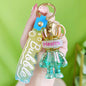 Acrylic Jelly Gradual Color Space Rabbit Keychain Creative Design 8