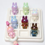 Plating 3D Labub Standing Pose Acrylic Beads 34mm Glossy Mixed 20pcs 2