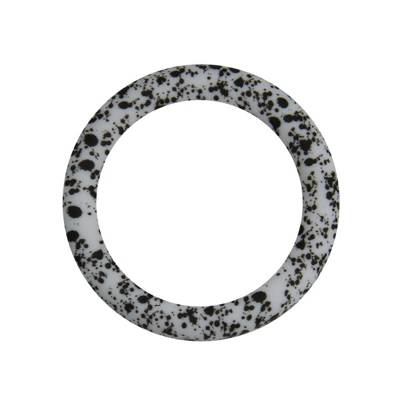 65mm Printed Silicone Rings Floral and Geometric Designs