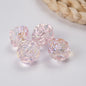 Transparent UV Plating Rose Acrylic Beads 20mm Shaped 50pcs 4
