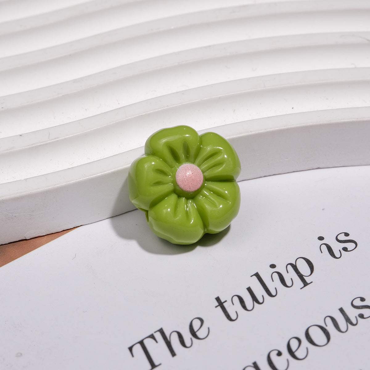 Colorful 3D Cherry Blossom Acrylic Beads 19mm Flower 20pcs 15