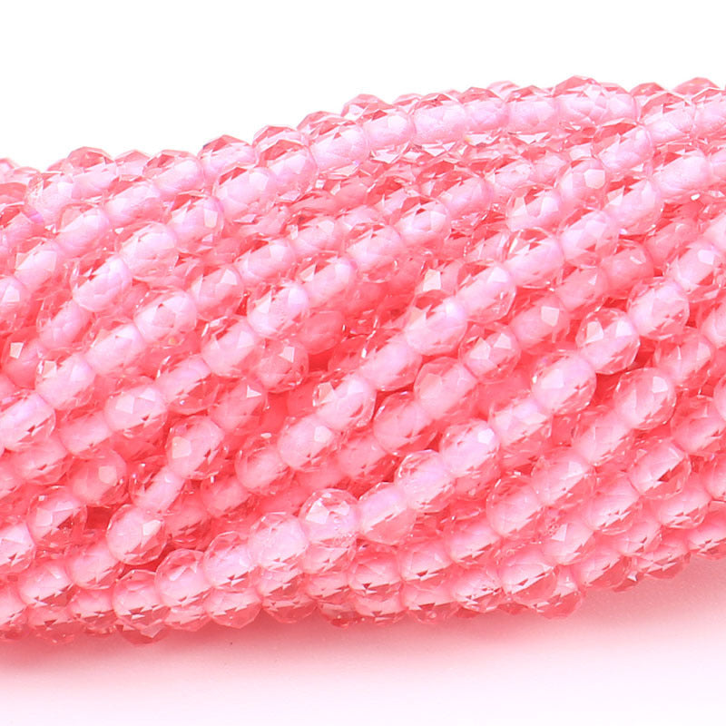 Transparent Disc Seed Glass Beads 2mm Glossy Blue Tones 360pcs 2 Strands 22