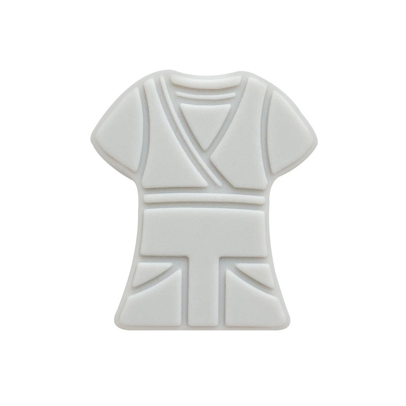 Silicone Focal Beads Kimono Design With Detailed Belt 10pcs 12