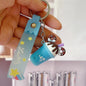 Silicone Ice Cream Cup Cartoon Food Keychain with Donut Ears 12