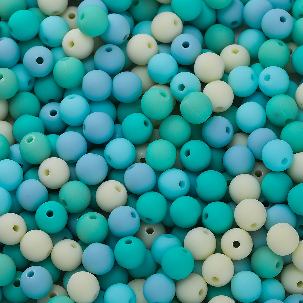 Rubberized Round Acrylic Beads 15mm Mixed Colors 20pcs 6
