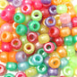 Multicolor Pony Beads Acrylic 9mm Smooth Finish 100pcs 11