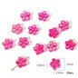Transparent Chubby Five-Petal Flower Acrylic Beads 15mm Colorful 20pcs 7