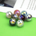 Iridescent Foil Filled Resin Beads 8-16mm Glossy Multicolor 40pcs