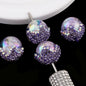 Embellished Bubblegum Beads 20mm Crown Claw Rhinestone Cloud Glossy 6pcs 10