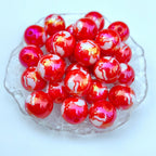 UV Plating Christmas Snowman Acrylic Beads 16mm Colorful 20pcs 3