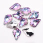 Electroplated Maple Leaf Glass Beads 11x16mm Double-Sided Single Hole 30pcs 20