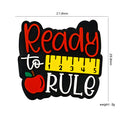 Silicone Focal Beads Teacher Apple Ready to Rule Layout 20pcs 2
