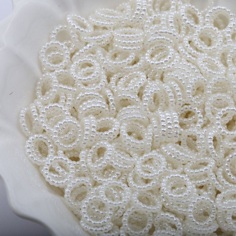 Acrylic Circle Spacer Beads 10mm Imitation Pearl 200pcs 2