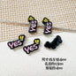 Baking Painted WOW&YES Metal Beads 13mm 15mm Colorful Alloy 20pcs 23