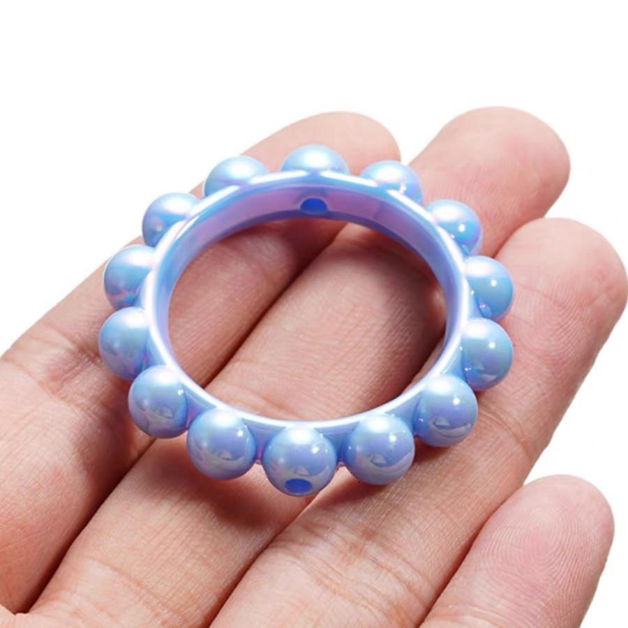 UV Scratch Resistant Balsam Pear Ring Bead Frame Acrylic 10pcs 4