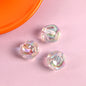 Transparent Fig Shaped Acrylic Beads 16mm UV Plating 100pcs 5