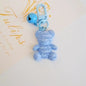 Resin Bear Keychain with Smile Engraving and Bell Charm Colorful 12